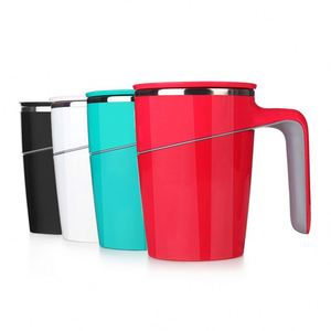 Business Gift Magic Anti Slip Straight Stainless Steel Spill Proof Suction Mug Flip Top Lid <b>Thermos</b> Vacuum Cup 470ml 12-24 Hours - Product Image 1