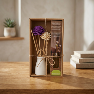 Set de Regalo de Difusor de Aroma con Varillas de Ratán, Difusor de Aceite Aromático para el Hogar con Caja de Madera, Tamaño Personalizado - Product Image 2