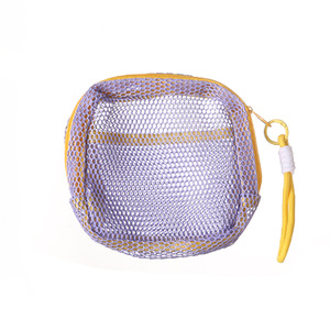 กระเป๋าแต่งหน้าตาข่ายขนาดเล็กแบบพกพาสำหรับจัดเก็บอุปกรณ์อาบน้ำและเครื่องสำอางพร้อมหูหิ้วหลากสีสำหรับการเดินทาง - Product Image 3