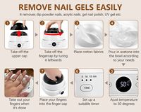 Bol de trempage de manucure à température réglable, machine de dissolvant de vernis à ongles électrique pour salon maison
