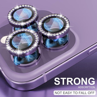 Pour IPhone 16 Pro Max 15 17 protecteur d'objectif de caméra Bling diamant conception unique protecteur d'écran de caméra résistance aux chocs