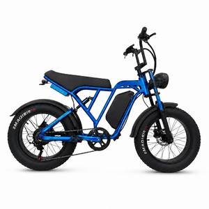 <span class=keywords><strong>Vélo</strong></span> <span class=keywords><strong>électrique</strong></span> tout-terrain à pneus larges bleu 500W 750W 1000W, <span class=keywords><strong>vélo</strong></span> <span class=keywords><strong>électrique</strong></span> rétro, scrambler vintage pour aventures en plein air - Product Image 3