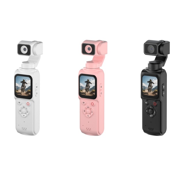 4K Pocket Gimbal Camera Face Tracking 330° Auto Rotation WiFi Vlog Camera 18x Digital Zoom Handheld Stabilizer Camcorder