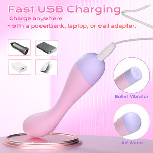Mini masseur AV, vibromasseur pour femmes, rechargeable par USB, étanche, 10 fréquences, stimulation du <span class=keywords><strong>clitoris</strong></span> et du point G, jouet sexuel - Product Image 3