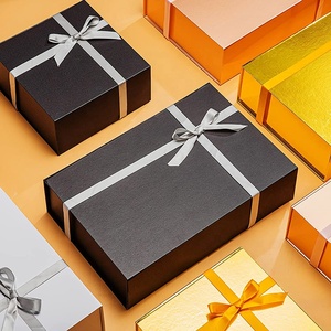 Luxury Skincare Packaging Box Foldable Magnetic Wedding Valentine Carton Ribbon Cosmetic Paper Cardboard Folding Paper Gift Box