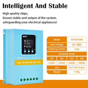 Contrôleur <span class=keywords><strong>de</strong></span> <span class=keywords><strong>charge</strong></span> solaire MPPT 12V24V36V48V Adaptation automatique Régulateur photovoltaïque Convient aux systèmes <span class=keywords><strong>de</strong></span> panneaux solaires - Product Image 3