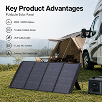 Panneau solaire pliable 200W 400W, chargeur solaire portable pour camping, camping-car, station d'alimentation extérieure