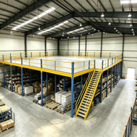 HONGXIN Étagère de mezzanine en acier robuste sans boulons, en acier laminé à froid, revêtement poudré, résistant à la corrosion, réglable et personnalisable