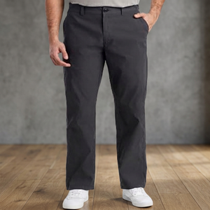 Custom High Quality Men's Casual Golf Pants Mid Waist Regular <b>Trousers</b> Lightweight Breathable Straight Button Closure <b>Light</b> - Product Image 3