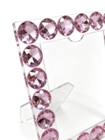 Cadre photo en acrylique avec strass, décoration diamant rose, cadre photo de présentation de bureau pour la maison, cadeau personnalisé