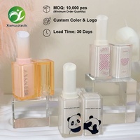 Diseño popular, patrón de Panda chino, tubo de lápiz labial cuadrado de dos pisos, contenedor de bálsamo labial con tubo de lápiz labial personalizado