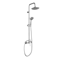 Colonne de douche murale en acier inoxydable haut de gamme avec finition chromée