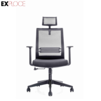 Chaise de bureau en maille à dossier haut Chaises de bureau en maille pour salle de réunion exécutive réglables en gros