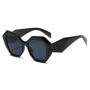 Gafas de Sol de Montura Irregular para Mujer, Estilo Moderno, Color Negro, Protección UV400, Montura de PC, Protección Solar, para Viajes, Conducción, Actuaciones en Escenario - Product Image 5