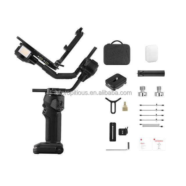 ZHIYUN Crane 4 Camera Stabilizer 3-axis Handheld Gimbal with 10W Fill Light & Sling Grip for DSLR Camera Portrait Shooting