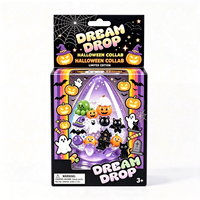 Jouet anti-stress souple en forme de goutte d'eau Halloween Dream Drop, édition limitée, transparent, à presser, fantôme, citrouille, chat noir, ornements