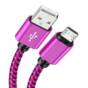 Braided Fast-Charging 1M & 2M Nylon Jacketed USB Cable Micro Ports for Apple <b>Android</b> Type-C Smartwatches Earphones Power Banks - Product Image 3