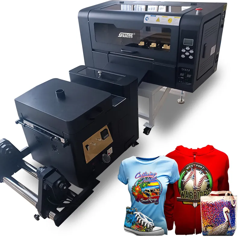 Film Transfer hewan peliharaan Textil pencetak Dtf A3 bubuk pengocok pengering rol mesin cetak Dtf Film hewan peliharaan