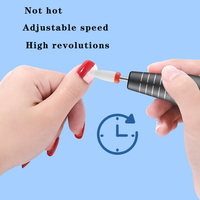 Stylo perceuse à ongles électrique portable 20W, mini, 20000 tr/min, en acier inoxydable, silencieux, alimenté par USB, outil de retrait de vernis à ongles, certifié CE ROHS