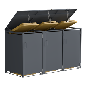 <span class=keywords><strong>Poubelle</strong></span> à roulettes durable avec couvercle, <span class=keywords><strong>poubelle</strong></span> de jardin, rangement, bac de recyclage <span class=keywords><strong>extérieur</strong></span>, <span class=keywords><strong>abri</strong></span> <span class=keywords><strong>pour</strong></span> <span class=keywords><strong>poubelle</strong></span> en acier <span class=keywords><strong>extérieur</strong></span> - Product Image 4