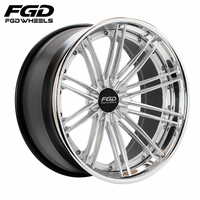 Jantes forgées multi-rayons entièrement polies argentées 6061-T6 en 3 parties, 18 19 20 21 22 pouces, 5x112 5x120, concaves profondes, pour BMW