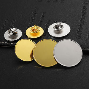 In magazzino 0.78 "0.98" 1.18 "distintivo a sublimazione vuoto rotondo oro argento spilla distintivi Design proprio Logo incisione spille vuote - Product Image 4