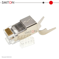 Kabel Jaringan Ethernet FTP RJ45 Cat8 Konektor Pelindung Logam