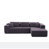 Ensemble de canapés modulaires compressés, design italien minimaliste, revêtement en tissu, rembourrage en éponge, pour salon, hôtel, villa, emballage sous vide