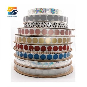 Tùy Chỉnh Laser 1 Inch Vòng An Ninh Scratch Off Sticker Scratch Off Nhãn Trò Chơi Thẻ Cào Phim - Product Image 6