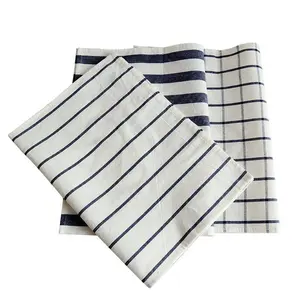 Чайное полотенце синяя ткань кухонное полосатое полотенце хлопчатобумажные салфетки для гурманов скатерть