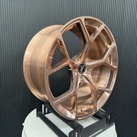 Jantes forgées sur mesure 21 22 pouces compatibles avec Audi RS7 C8 5x112 ET19 Or rose poli Concave profond à rayons en Y Certifiées TUV JWL