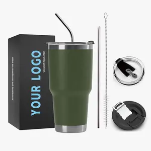 Customized 30oz Stainless Steel Vacuum Insulated Tumbler Cup With Lid