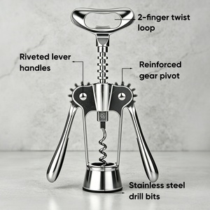 Wholesale Zinc Alloy Wine Uncorking Device Heavy Duty Grape-Wine Bottle Lifter Labor Saving Manual Cork <b>Puller</b> - Product Image 5