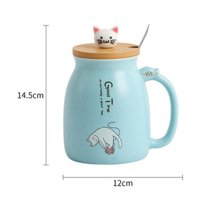 Nordic Koffiemok Met Deksel En Logo Reizen Persoonlijkheid Kantoor Paar Herbruikbare Turkse Beker Groothandel Schattige Cartoon Keramische Arabic - Product Image 6