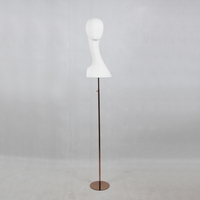 Tête de mannequin femme à cou long, texture mousse, blanc ivoire, style européen original, pour chapeaux de luxe