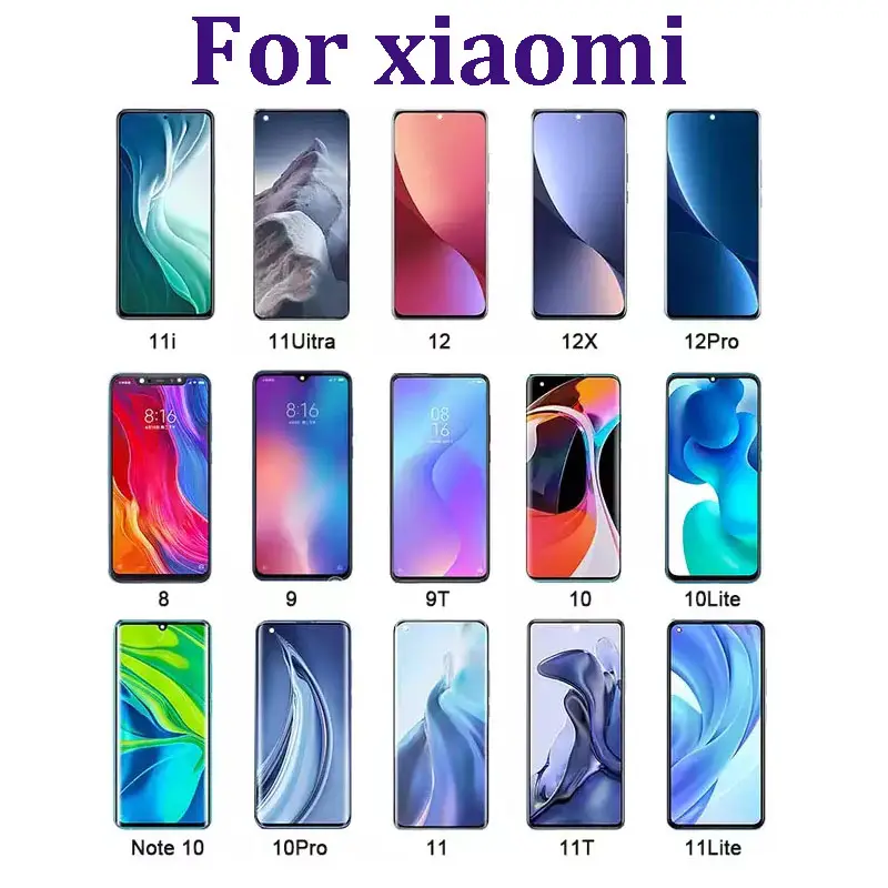 100% Tested mobile phone lcds Display for Xiaomi Mi A3 8 9 SE 9T 10 10T 11 11T Pro Ultra Lite Note 2 3 10 Pro Lite LCD