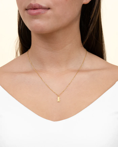 Collier pendentif AOFEI personnalisé en acier inoxydable 316L plaqué or 18 carats avec silhouettes <span class=keywords><strong>de</strong></span> garçons chrétiens, gravable, résistant au ternissement, cadeau - Product Image 2