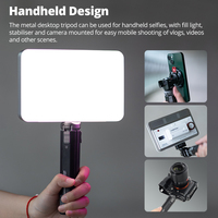 Trépied de bureau en métal Ambitful GT-03 GT-07 avec interface à vis 1/4, support triangulaire portable, éclairage LED professionnel pour la photographie