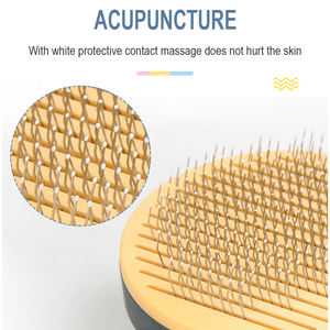 猫と犬のための便利なステンレス鋼ペットコームプラスチック材料で新しいグルーミングツール効果的なフリーコーム - Product Image 4