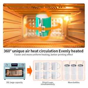 <span class=keywords><strong>Horno</strong></span> de Sublimación Eléctrico de 30L con Máquina de Vacío <span class=keywords><strong>3D</strong></span>, Bandeja de Transferencia de Calor y Bomba <span class=keywords><strong>para</strong></span> Tazas y Platos 110V/220V - Product Image 3