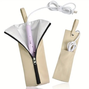 Curling Iron Storage Bag Heat Resistant Portable Hanging Dustproof Cover Rectangle Non Woven Fabric 1-2L Hook Type - Product Image 1