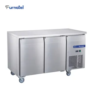 UAE Warehouse Stock Clearance Restaurant Kitchen Undercounter 2 Doors Fancooling Refrigerator Freezer