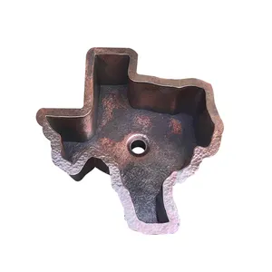 מותאם אישית טקסס צורת undermount נחושת בר כיור למעלה רכוב כיור לשטוף אגן מטבח כיור