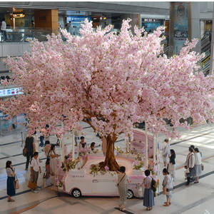 Nouvel <span class=keywords><strong>arbre</strong></span> artificiel de cerisier en <span class=keywords><strong>fleurs</strong></span> de 4m, 5m, 6m avec <span class=keywords><strong>des</strong></span> <span class=keywords><strong>fleurs</strong></span> roses pour les supermarchés et la décoration intérieure, personnalisable - Product Image 2