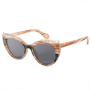 All'ingrosso alla moda Cat Eye Cartoon <span class=keywords><strong>occhiali</strong></span> da sole UV400 protezione per adulti <span class=keywords><strong>occhiali</strong></span> <span class=keywords><strong>con</strong></span> cornice PC colori Eye-Candy - Product Image 2