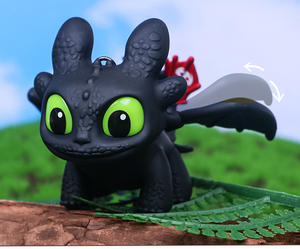 Porte-clés en ABS authentique Wings Move Global Dragon Training Master Toothless Night Fury avec son et lumière, pendentif pour sac à dos - Product Image 2