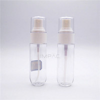 Nouvelle bouteille de vaporisateur de toner pour soins de la peau en plastique transparente ronde de 40 ml