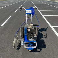 Nouvelle machine professionnelle de marquage routier à peinture froide sans air, type diaphragme, pompe à moteur Honda 6,5 CV, pistolet de pulvérisation unique, certification CE, pour la construction