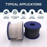 Paking Serat Rami Berlapis PTFE Tahan Air Laut Kelas Maritim untuk Penyegelan Poros Baling-Baling Kapal