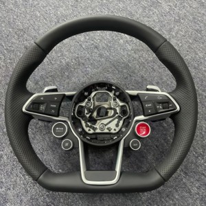 Volante de Cuero Perforado de Fibra de Carbono YLD Factory <span class=keywords><strong>Outlet</strong></span> para Audi A3 A4 A4L A5 A6 A6L A7 - Product Image 3
